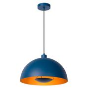 Lampy sufitowe - Lucide Loftowa LAMPA wisząca SIEMON 45496/01/35 metalowa OPRAWA kopuła zwis niebieska - miniaturka - grafika 1