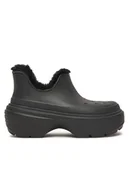 Śniegowce damskie - Crocs Śniegowce Stomp Lined Shorty Boot 210673 Czarny - miniaturka - grafika 1
