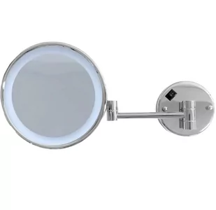 Stella, Lusterko do makijażu łazienkowe okrągłe ścienne z podświetleniem LED chrom 22.00730 - Lusterka do makijażu - miniaturka - grafika 1