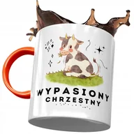 Kubki - Kubek Pomarańczowy Dla Chrzestnego Na Urodziny z Nadrukiem ze Zdjęciem+ Opakowanie na prezent (wzór 01) - miniaturka - grafika 1