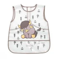 Śliniaki i fartuszki - Babyono Fartuszek Creative Baby 36m+ brązowy - miniaturka - grafika 1