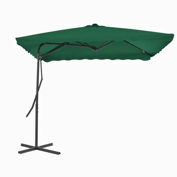 Zielony parasol ogrodowy 250x250x230 cm z obracanym słupkiem 360°