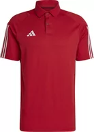 Koszulki męskie - Koszulka męska adidas Tiro 23 Competition Polo czerwona HI3049-XS - miniaturka - grafika 1