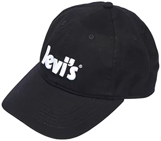 Czapki dla dzieci - Levi's Kids LAN plakat logo czapka, czarny, 8/20 - grafika 1