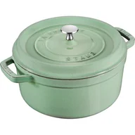 Garnki - STAUB LA COCOTTE Garnek żeliwny okrągły 2.2 ltr miętowy - miniaturka - grafika 1