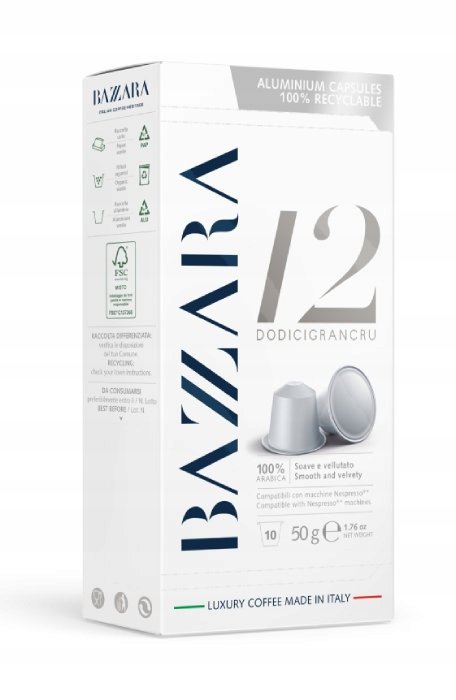 Kawa Bazzara Dodicigrancru kapsułki Nespresso 10x
