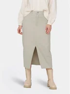 Spódnice - ONLY Spódnica jeansowa Lola 15318146 Beżowy Regular Fit - miniaturka - grafika 1