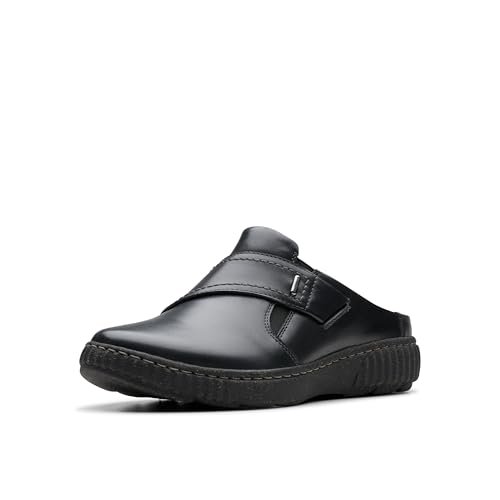 Clarks Caroline Bay damskie kapcie, Czarna skóra, 36.5 EU Weit