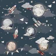 Wyposażenie pokoiku dziecięcego - Tapeta Magiczny Kosmos - miniaturka - grafika 1
