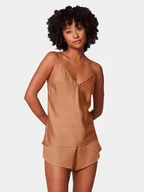 Piżamy damskie - Triumph Piżama Silky Sensuality 10218279 Brązowy Relaxed Fit - miniaturka - grafika 1