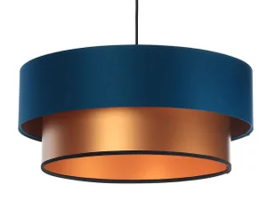 Miedziano-granatowa lampa wisząca nad stół - 11X S416 Cortez - Lampy stojące - miniaturka - grafika 1