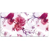 Podkładki na biurko - Ochronna mata na biurko Fioletowe ptaki 120x60 cm, Dywanomat - miniaturka - grafika 1