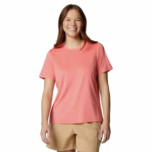 Damska koszulka Columbia Wild Springs Short Sleeve alpenglow - L - Koszulki i topy damskie - miniaturka - grafika 1