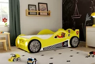 Łóżka dla dzieci i młodzieży - Łóżko samochodzik dla dziecka MONZA żółte z materacem - miniaturka - grafika 1