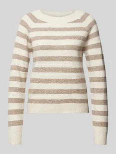 Sweter z dzianiny z długim rękawem model ‘DOFFY’ - Swetry damskie - miniaturka - grafika 1