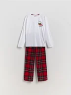Skarpetki dla dzieci - Reserved - Świąteczna piżama - biały - miniaturka - grafika 1