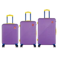 Walizki - Zestaw walizek SEMI LINE T5940-0 Fioletowy - miniaturka - grafika 1