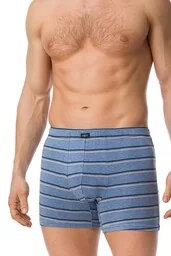 Bokserki męskie w paski z dłuższą nogawką MXM 320 - Majtki męskie - miniaturka - grafika 1
