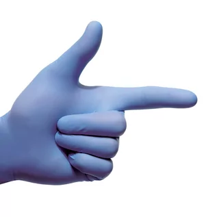 Biżuteria erotyczna - mediCARE Nitrile Gloves AMG Antimicrobial Powder-Free Violet-Blue 100 pack M - grafika 1