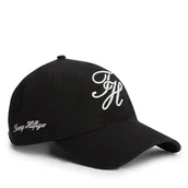 Czapki męskie - Czapka z daszkiem Tommy Hilfiger Logo Embroidery Baseball Cap AM0AM14120 Czarny - miniaturka - grafika 1