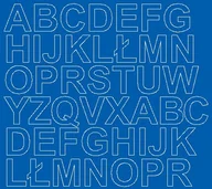 Pasmanteria - Litery samoprzylepne matowe, niebieskie, 3 cm - miniaturka - grafika 1