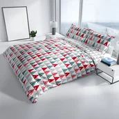 Pościel - Pościel świąteczna Carbotex, 100% bawełny, 160x200 +2x70x80cm, kolorowe choinki - miniaturka - grafika 1