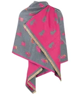 Apaszki i szaliki damskie - Ciepły szal szalik dwustronny koty dzianina - miniaturka - grafika 1