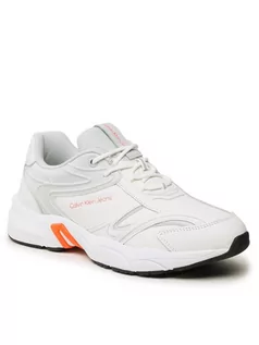 Sneakersy męskie - Calvin Klein Jeans Sneakersy Retro Tennis High/Low Frequency YM0YM00637 Biały - grafika 1