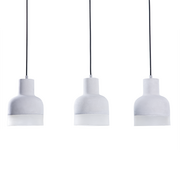 Lampy sufitowe - Beliani Lampa wisząca Lampa wisząca 3-punktowa betonowa szara LUNI - miniaturka - grafika 1