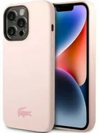 Etui i futerały do telefonów - Lacoste Etui Hardcase Silicone do iPhone 14 Pro jasnoróżowe - miniaturka - grafika 1