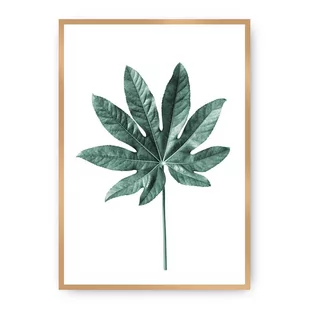 Dekoria Dekoria Plakat Leaf Emerald Green 40 x 50 cm Ramka Złota 221A-000-01 - Plakaty - miniaturka - grafika 1