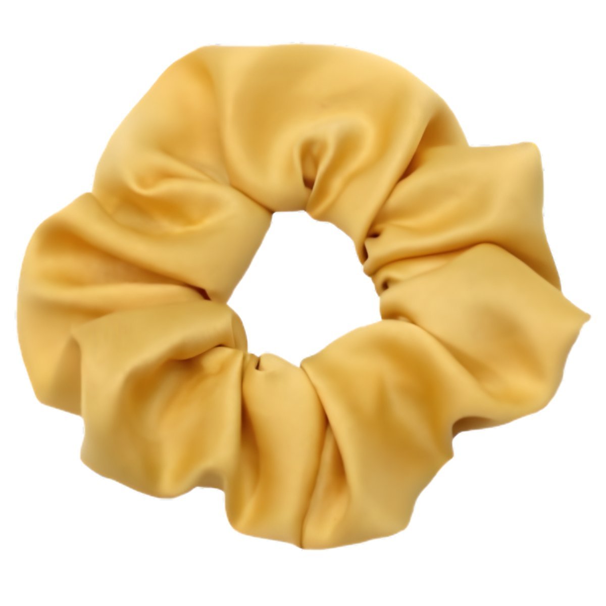 Gumka do Włosów Żółta Satynowa Bez Łączeń Wygodna i Bezpieczna dla Włosów