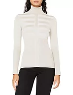 Swetry damskie - Morgan Damski sweter z długim rękawem Col Roulé Lurex Mentosa, Blanc, XS - miniaturka - grafika 1