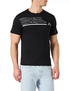Kappa Męski t-shirt Godot, czarny, S - Koszulki męskie - miniaturka - grafika 1