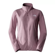 Bluzy sportowe damskie - Bluza The North Face 100 Glacier Full-Zip Fleece 0A855OI0V1 - różowa - miniaturka - grafika 1