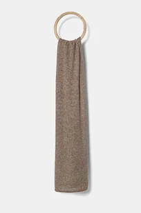 Tommy Hilfiger szalik damski kolor brązowy gładki AW0AW16645 - Apaszki i szaliki damskie - miniaturka - grafika 1