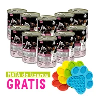 Mokra karma dla psów - PetRepublic karma monoproteinowa wołowa dla psa, kawałki w sosie 10x400g + Mata do liznaia - miniaturka - grafika 1