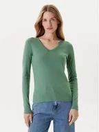 Bluzki damskie - United Colors Of Benetton Bluzka 3GA2E4245 Zielony Regular Fit - miniaturka - grafika 1