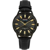 Zegarki męskie - Czarny męski zegarek na pasku PACIFIC S1043-19 - miniaturka - grafika 1