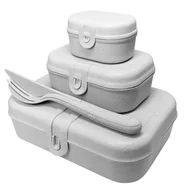 Lunch boxy - Lunchbox z przegródkami PASCAL READY, zestaw 3 pojemniczków + sztućce, KOZIOL - miniaturka - grafika 1