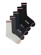 Skarpetki męskie - JACK & JONES Jackayo skarpety męskie, 5-pak, czarne/opakowanie: czarno-granatowe blazer-DGM-LGM, jeden rozmiar, Black/Pack:Black - Navy Blazer - DGM - LGM - miniaturka - grafika 1