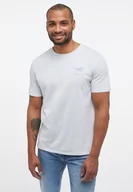 Koszulki męskie - Mustang Alex C Print Męski T-Shirt Koszulka Logo Gray Dawn 1013534 4017-2Xl - miniaturka - grafika 1