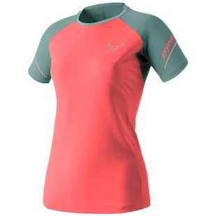 Koszulka damska Dynafit Alpine Pro W S/S Tee Rozmiar: L / Kolor: różowy/zielony - Koszulki sportowe damskie - miniaturka - grafika 1