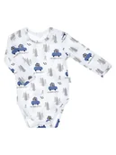 Body dla niemowląt - Chłopięce body bawełna długi rękaw miś w samochodzie Nicol,r.86 - miniaturka - grafika 1