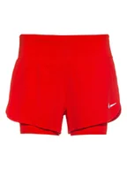 Spodnie sportowe damskie - Nike Szorty funkcyjne 2w1 w kolorze czerwonym - miniaturka - grafika 1