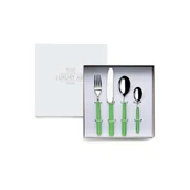 Sztućce dla dzieci - Zestaw 4 sztućców dla dzieci Fantasia Cicogna Green Mepra - miniaturka - grafika 1