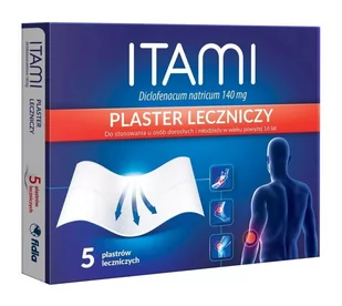 FIDIA Itami 140 mg plaster leczniczy x 5 szt - Stawy, mięśnie, kości - miniaturka - grafika 1