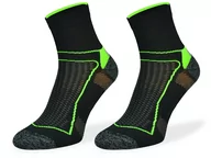 Skarpetki damskie - Skarpety rowerowe BIK1 DryTex – czarno-zielone - 35-38 - miniaturka - grafika 1