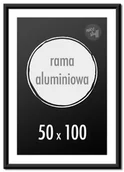 Ramki na zdjęcia - Ramka na zdjęcia 50x100 cm Ramki aluminiowe 100x50 cm czarna - miniaturka - grafika 1