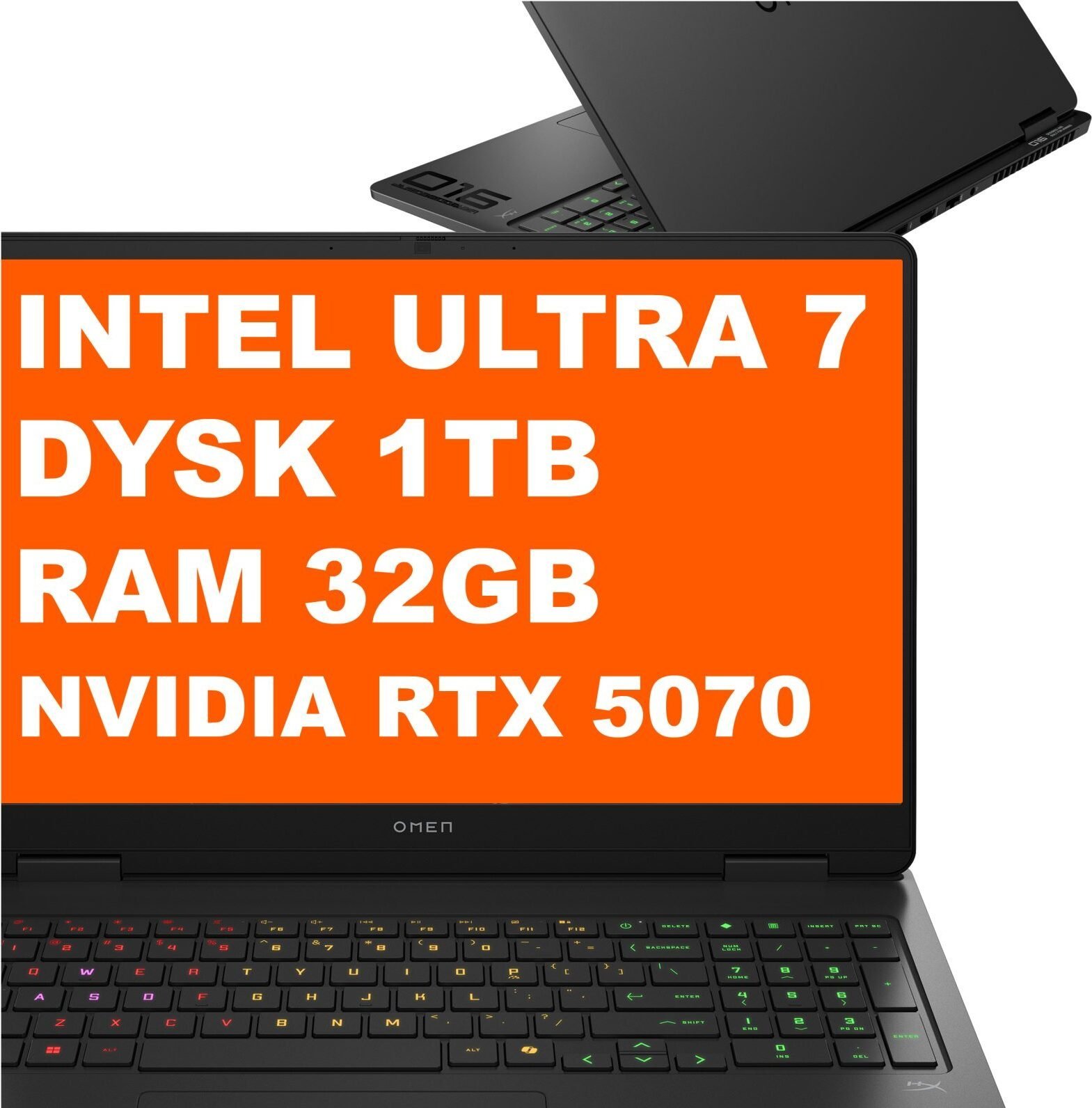 HP Omen Slim 16-an0003nr / B9KK3UA / Ultra 7 / 32GB / 1TB / RTX 5070 / 2k / Win 11 / Czarny